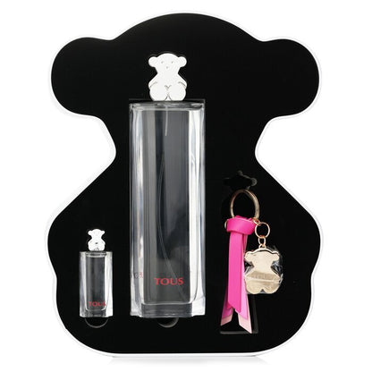 Tous Eau De Toilette Spray 90ml + Eau De Toilette 4.5 ml + Key Ring 3pcs