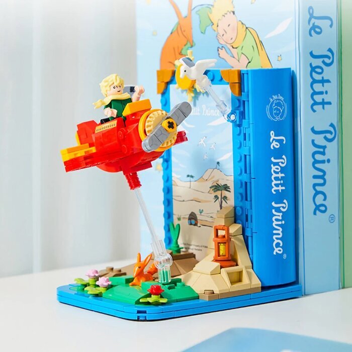 Pantasy Le Petit Prince Airplane Book Stand Building Bricks Set 10x12x15cm