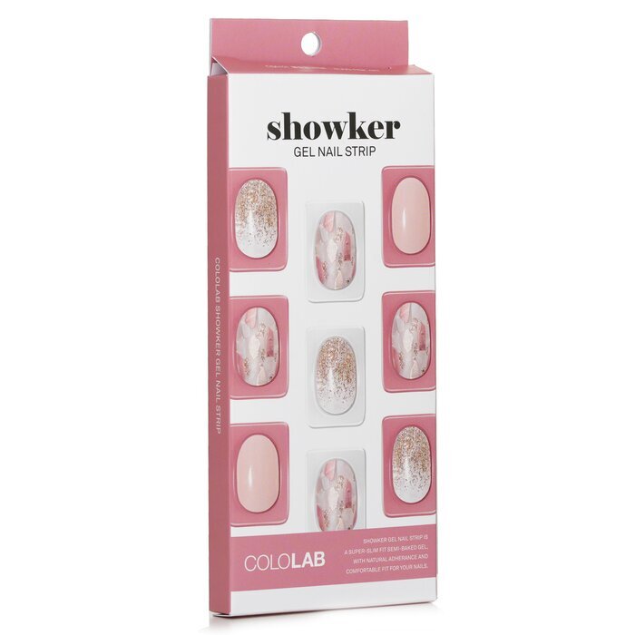 Cololab Showker Gel Nail Strip # CSA101 Bling Pink Art 1pcs