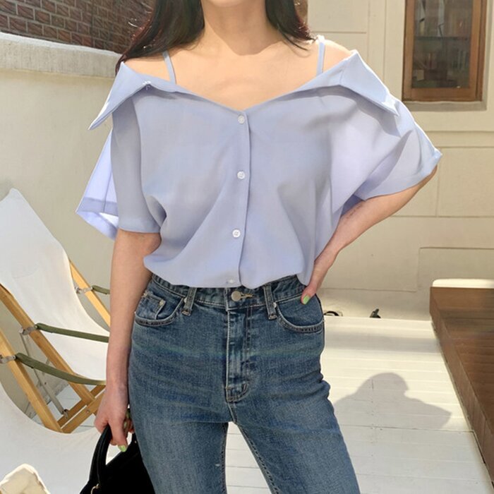 Trendywhere Off-shoulder Shirt Free (XS-L)