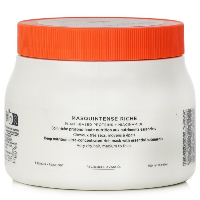 Kerastase Nutritive Masquintense Riche Deep Nutrition Ultra Concentrated Rich Mask With Essential Nutriments 500ml/16.9oz