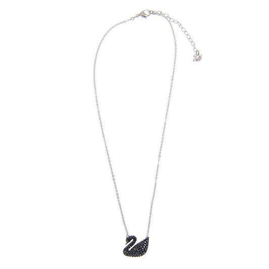 Swarovski Iconic Swan pendant Swan 5347329  - Medium, Black, Rhodium plated Black