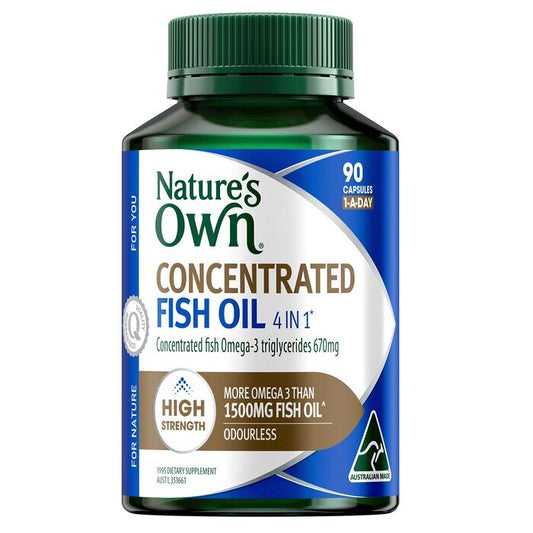 [Authorized Sales Agent] NATURE'S OWN 4 in 1 Concentrated Fish Oil - 90 Capsules 90pcs/box