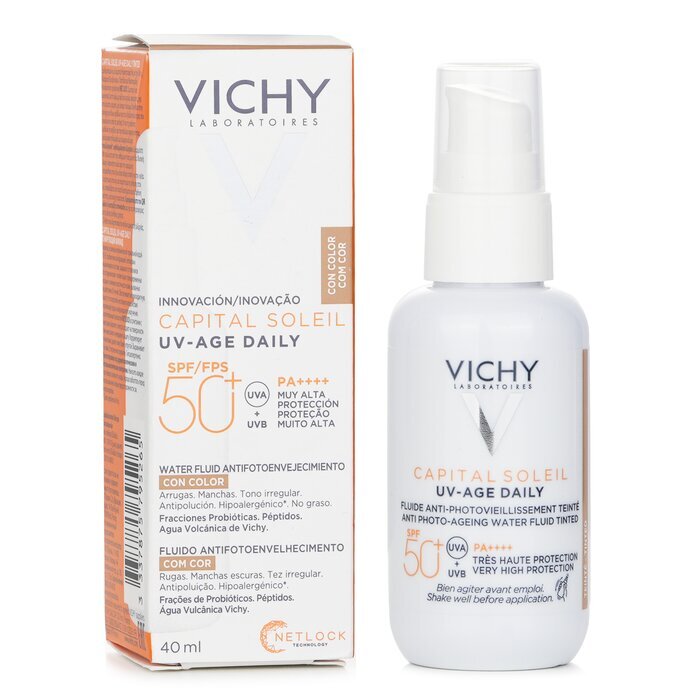 Vichy Capital Soleil UV Age Daily Anti Photo Ageing Water Fluid Tined SPF 50 (For All Skin Types) 40ml