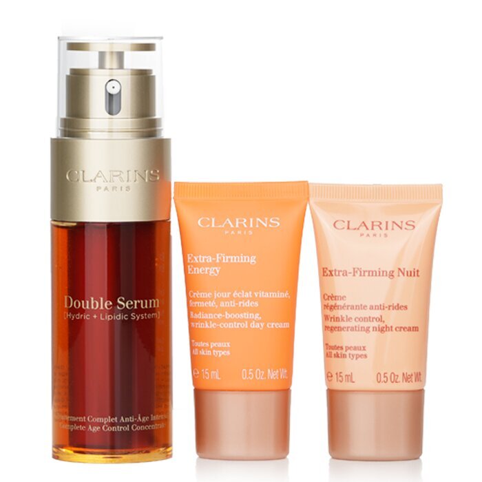 Clarins Rituale Double Serum & Extra Firming Set: 3pcs+1bag