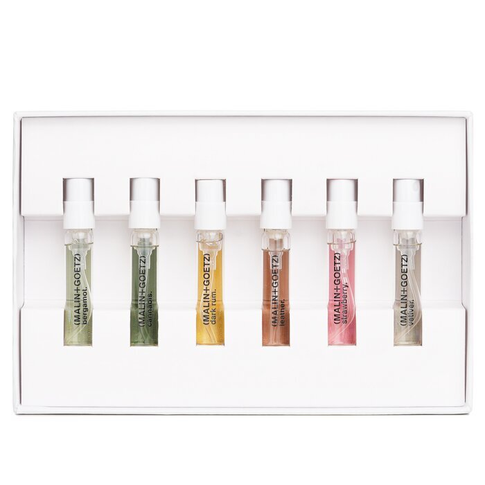 Fragrance Discovery Kit: Bergamot EDP +Cannabis EDP +Dark Rum EDP +Leather EDP +Strawberry EDP+Vetiver EDP 6pcs 2ml