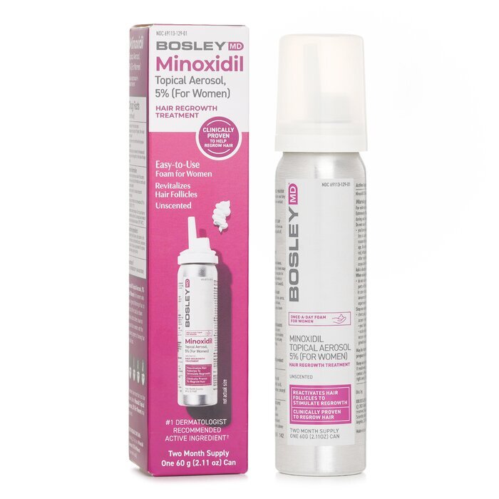 Bosley Minoxidil Topical Aerosol 5% (For Woman) Hair Regrowth Treatment 60g/2.11oz