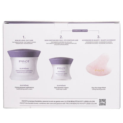 Payot Supreme Global Total Youth Care Ritual Gift Set: Sublimating Youth Cream 50ml + Youth Eye Care 15ml + Mini GuaSha 1pc 3pcs