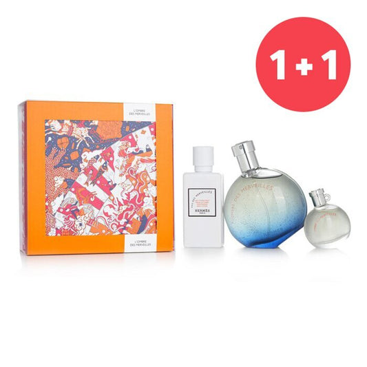 Hermes 【Buy 1 Get 1】L'Ombre Des Merveilles Coffret: Eau De Parfum Spray 50ml + Miniature EDP 7.5ml + Body Lotion 40ml  (Add ONE to Cart and get TWO) 3pcs