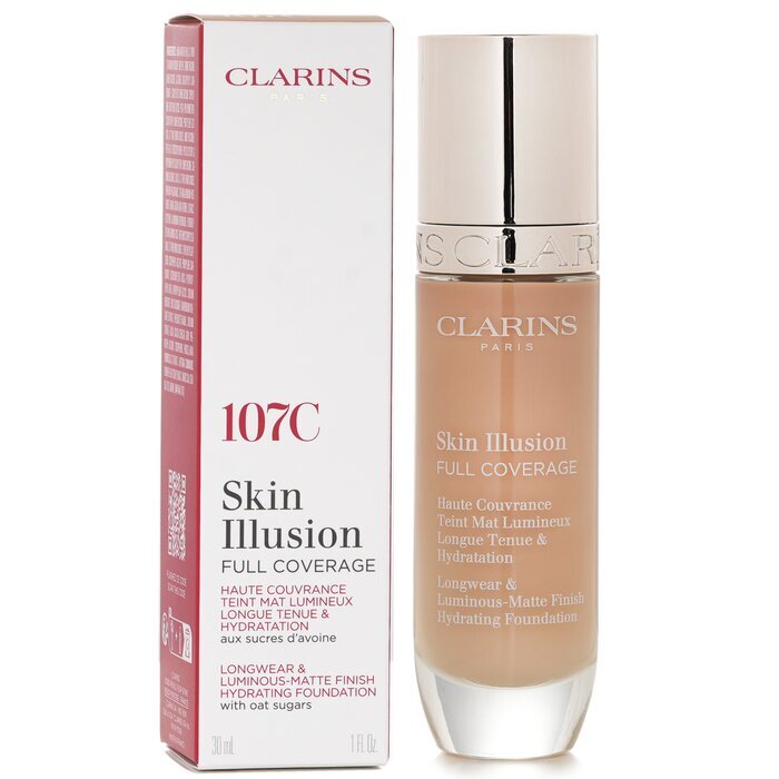 Clarins Skin Illusion Full Coverage Foundation -  107C 30ml