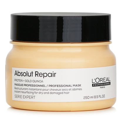 L'Oreal (NB-CN) - Absolut Repair Gold Quinoa + Protein Instant Resurfacing Mask (For Dry and Damaged Hair) 250ml