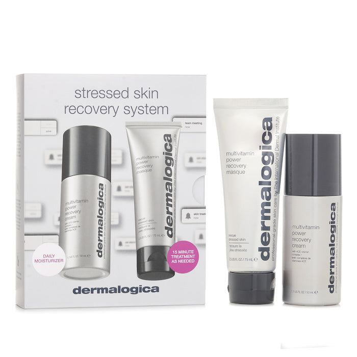 Stressed Skin Recovery System Set :MultiVitamin Power Recovery Cream +MultiVitamin Power Recovery Masque 75ml 2pcs 50ml