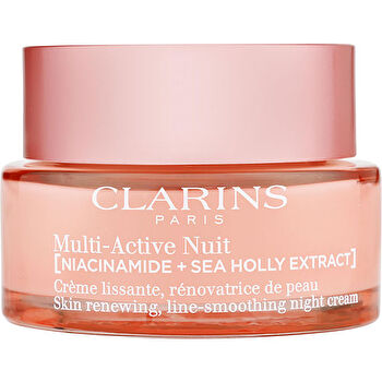 Clarins Multi-Active Nuit (Niacinamide + Sea Holly Extract) Skin Renewing Line-Smoothing Night Cream Dry Skin 50ml