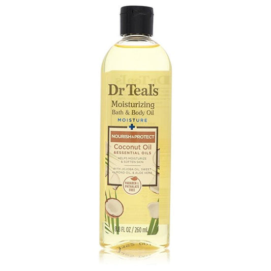 Dr Teal's Dr Teal's Moisturizing Bath & Body Oil Nourishing Coconut Oil with Essensial Oils, Jojoba Oil, Sweet Almond Oil and Cocoa Butter 260ml/8.8oz