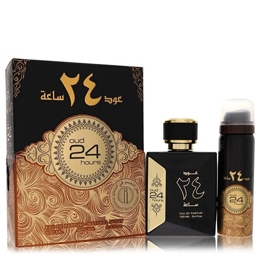 Al Zaafaran Ard Al Zaafaran Oud 24 Hours Eau De Parfum Spray + Perfumed Spray (Unisex) 3.4 oz 100ml/3.4oz