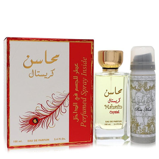 Lattafa Lattafa Mahasin Crystal Eau De Parfum Spray with Deodorant Spray 3.4 oz 100ml/3.4oz