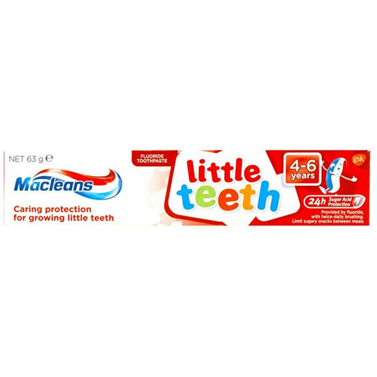 Macleans 63g Toothpaste Little Teeth 4-6 Years 12 pieces Carton