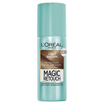 L'Oreal Paris Magic Retouch Temporary Root Concealer Spray - Light Brown (Instant Grey Hair Coverage)